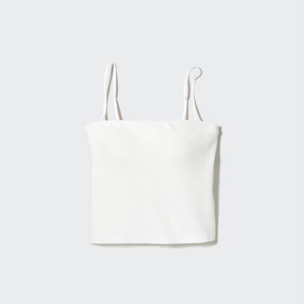 Uniqlo AIRism Cotton Cropped Tube Bra Top
